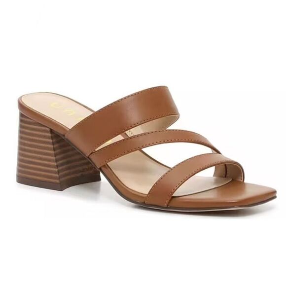Unisa | 9.5 M Unmiriam5 Brown Block Heel Strappy Heels - Picture 1 of 8